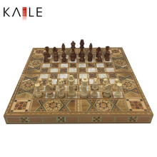 Luxury 3 in 1 Wooden Chess Board Game Set Pieces